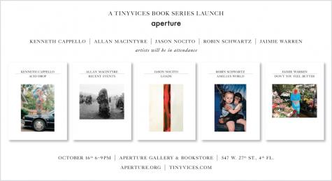 Tinyvices book series launch at aperture